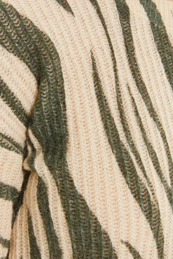 System Action Camisolas-Suéter com efeito animal estampado verde