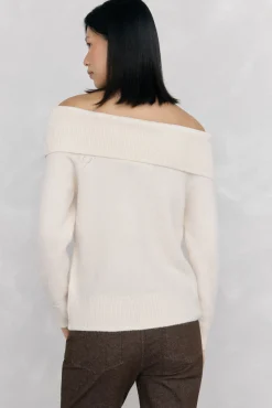 Pedro del Hierro Camisolas-Suéter com gola redonda Ecru