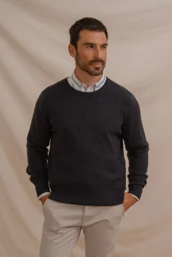 Celopman Camisolas-Suéter com gola redonda e nó azul