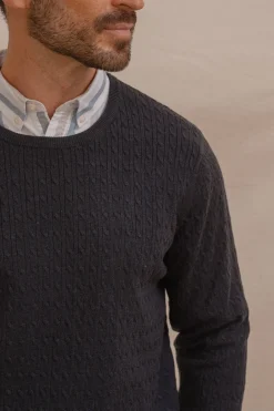 Celopman Camisolas-Suéter com gola redonda e nó azul