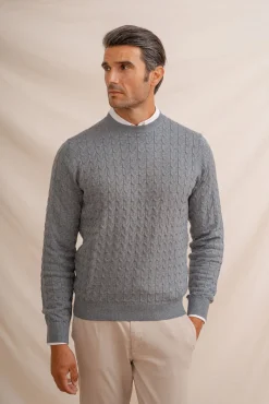 Celopman Camisolas-Suéter com gola redonda e nó azul