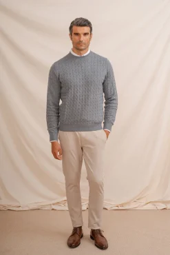 Celopman Camisolas-Suéter com gola redonda e nó azul