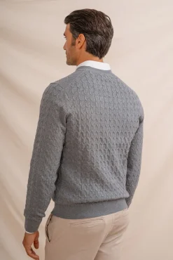 Celopman Camisolas-Suéter com gola redonda e nó azul