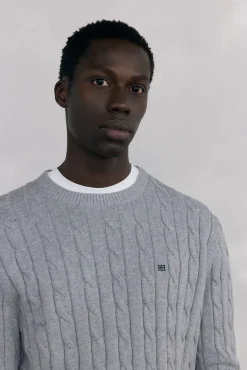 Pedro del Hierro Camisolas-Suéter de algodão e cashmere Cizento