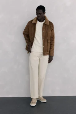 Pedro del Hierro Camisolas-Suéter de algodão e cashmere Ecru