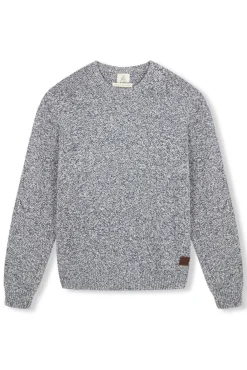 OOTO Camisolas-Suéter de algodão torcido com gola redonda Azul