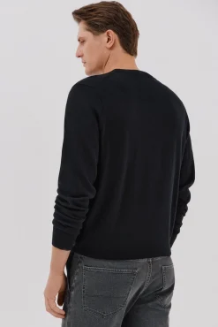 Cortefiel Camisolas-Suéter de cashmere de algodão Preto