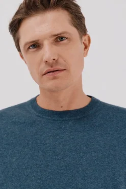 Cortefiel Camisolas-Suéter de cashmere de algodão Azul