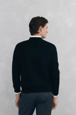 Pedro del Hierro Camisolas-Suéter de gola caixa em lã merino e cashmere Preto