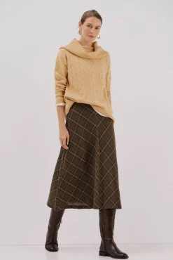 Cortefiel Camisolas-Suéter de gola larga Amarelo