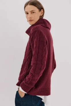 Cortefiel Camisolas-Suéter de gola larga Roxo