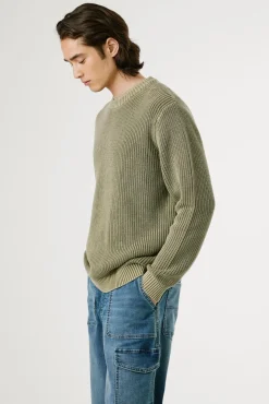 Pepe Jeans Camisolas-Suéter de gola redonda com ajuste regular verde