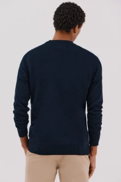 Cortefiel Camisolas-Suéter de lã com bico redonda Azul