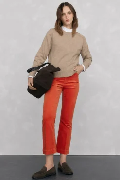 Pedro del Hierro Camisolas-Suéter de lã com gola caixa Beige