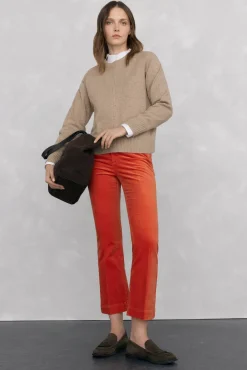 Pedro del Hierro Camisolas-Suéter de lã com gola caixa Beige