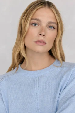 Pedro del Hierro Camisolas-Suéter de lã com gola caixa Azul