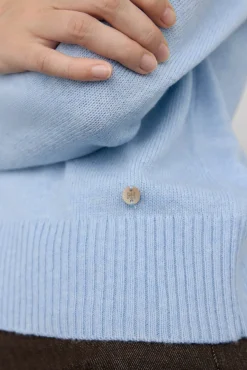 Pedro del Hierro Camisolas-Suéter de lã com gola caixa Azul