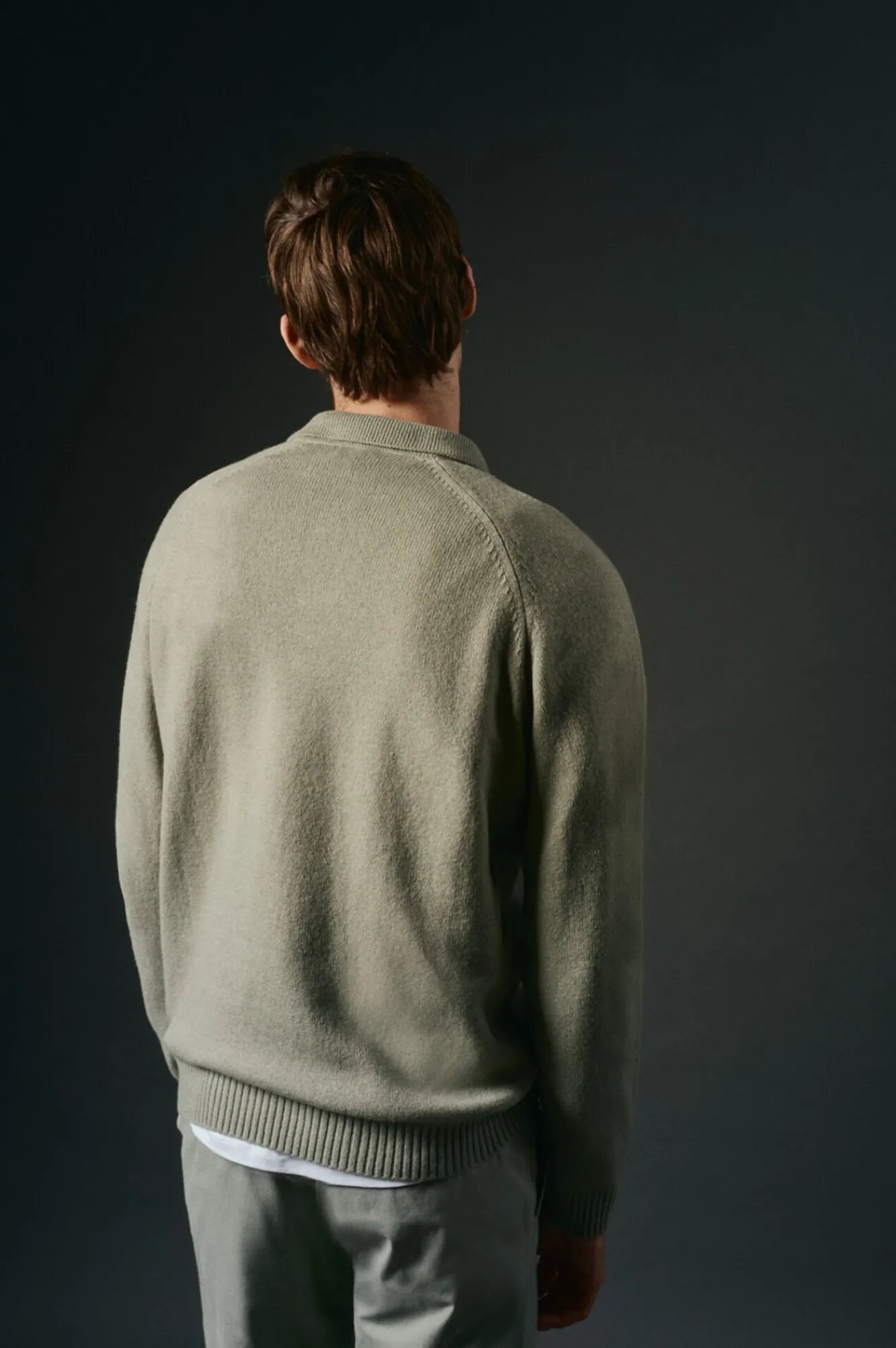 OOTO Camisolas-Suéter de lã com gola polo Verde