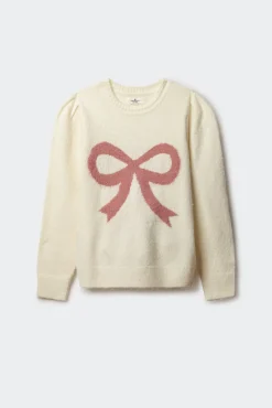 Springfield Kids Malhas-Suéter de laço para menina bege