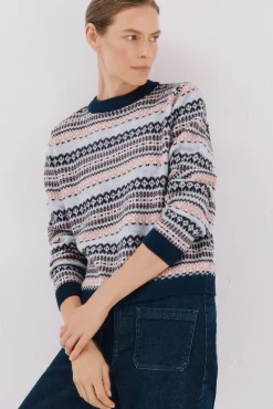 Cortefiel Camisolas-suéter de malha grega Azul