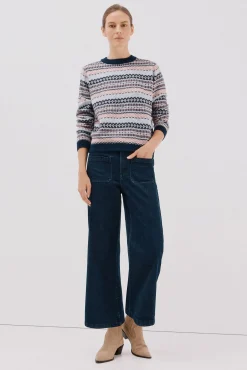 Cortefiel Camisolas-suéter de malha grega Azul