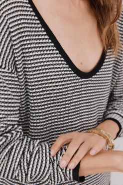 Cortefiel Camisolas-Suéter de malha malha Preto