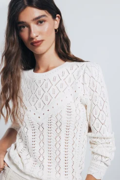 Springfield Camisolas-Suéter de malha malha branco