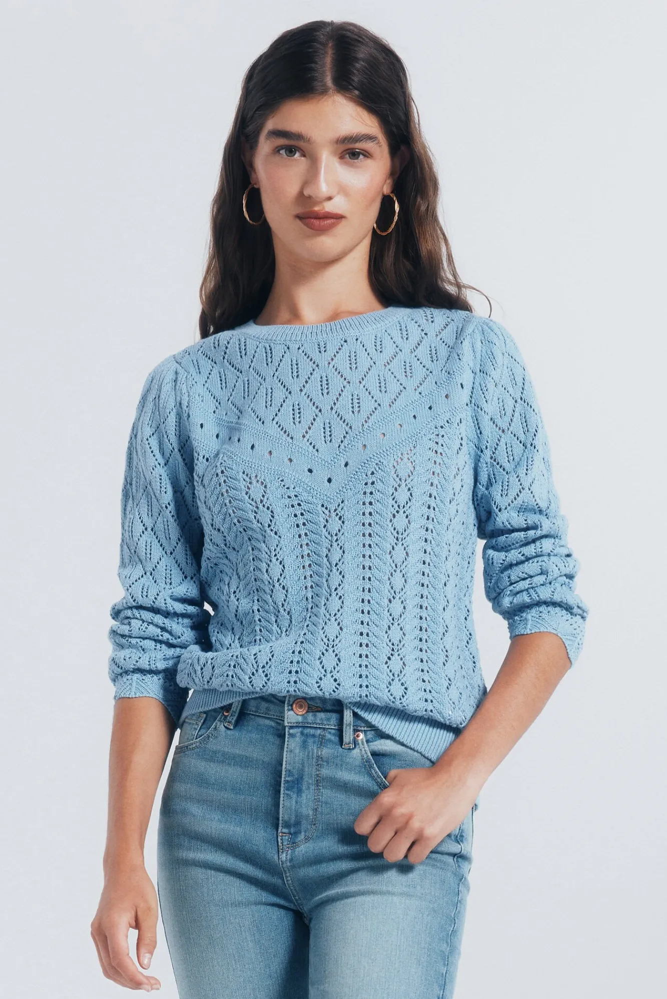 Springfield Camisolas-Suéter de malha malha azul