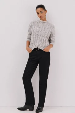 Cortefiel Camisolas-Suéter de malha torcida Cinzento