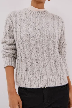 Cortefiel Camisolas-Suéter de malha torcida Cinzento