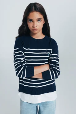 Springfield Kids Malhas-Suéter de marinheiro para menina azul