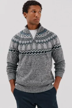 Cortefiel Camisolas-Suéter de Natal com gola alta Cinzento