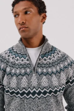 Cortefiel Camisolas-Suéter de Natal com gola alta Cinzento