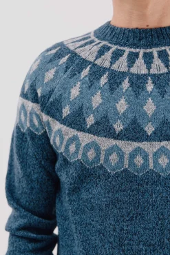 Cortefiel Camisolas-Suéter de Natal com gola caixa de lã Azul