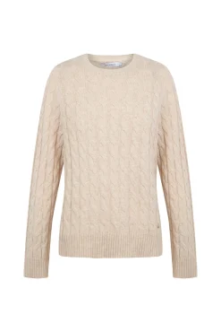 Pedro del Hierro Camisolas-Suéter de oitos de lã merino Beige