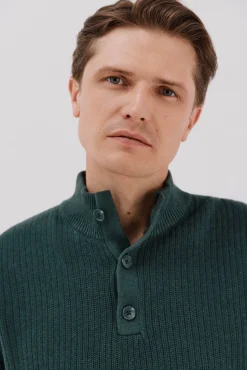 Cortefiel Camisolas-Suéter estruturado de algodão Verde