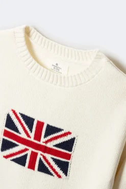 Springfield Kids Malhas-suéter feminino do Reino Unido estampado