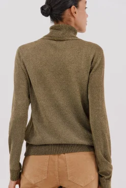 Cortefiel Camisolas-Suéter fino de lurex Verde