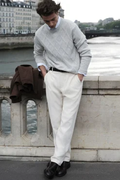 Pedro del Hierro Camisolas-Suéter gola redonda em formato de diamante Cizento