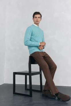 Pedro del Hierro Camisolas-Suéter gola redonda em formato de diamante Azul