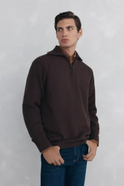 Pedro del Hierro Camisolas-Suéter gola Vespa Marrom