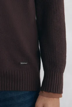 Pedro del Hierro Camisolas-Suéter gola Vespa Marrom