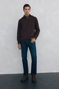 Pedro del Hierro Camisolas-Suéter gola Vespa Marrom