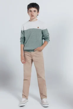 Springfield Kids Malhas-Suéter infantil com blocos de cores verde