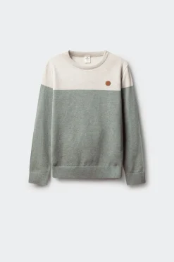 Springfield Kids Malhas-Suéter infantil com blocos de cores verde