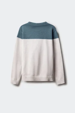 Springfield Kids Malhas-Suéter infantil com blocos de cores cinzento