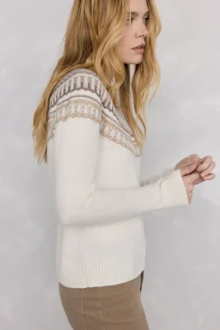 Pedro del Hierro Camisolas-Suéter jacquard geométrico Ecru