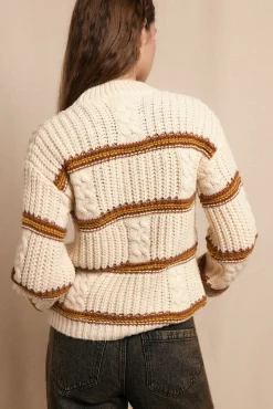 Slowlove Camisolas-Suéter malha de malha perolada Ecru