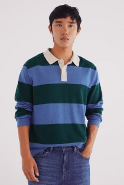 Springfield Polos|Camisolas-Suéter polo riscas largo verde