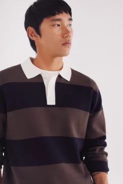 Springfield Polos|Camisolas-Suéter polo riscas largo cru